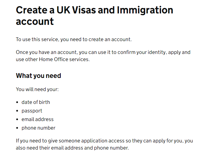 To create a visa account make sure that you have a personal number, date of birth certificate, and access to an email address. 