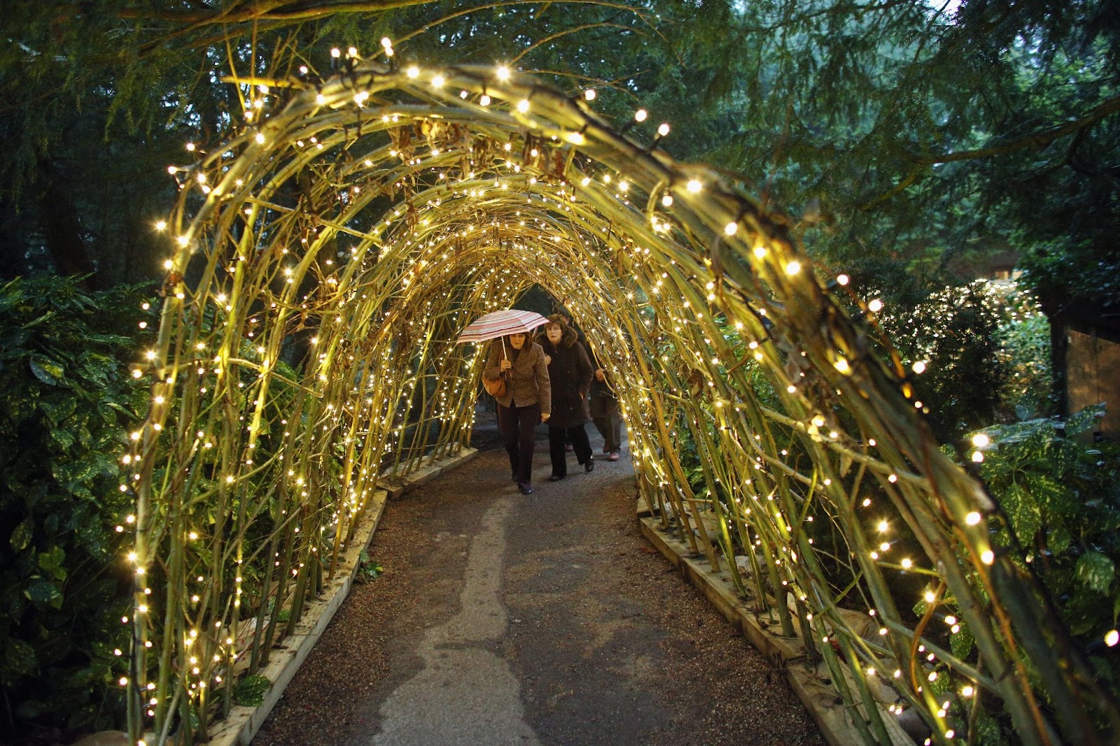 Waddesdon Manor Christmas light trail, with festive illuminations and light projections across the manor and gardens in Buckinghamshire