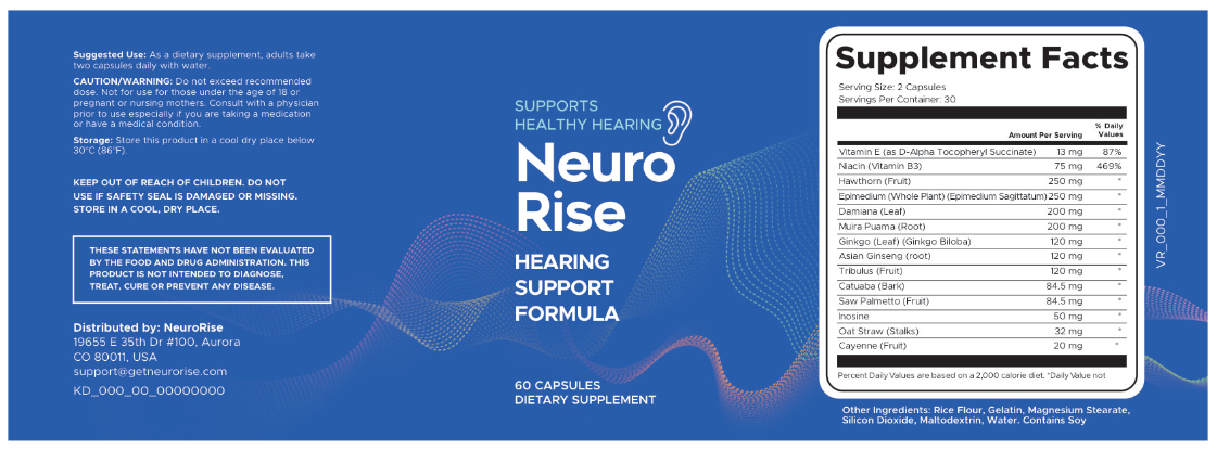 NeuroRise Supplement Facts