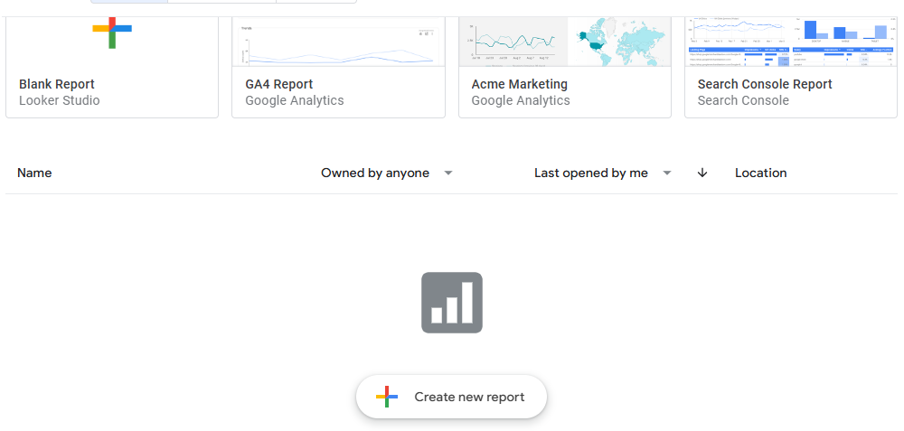 Google Analytics Data Studio