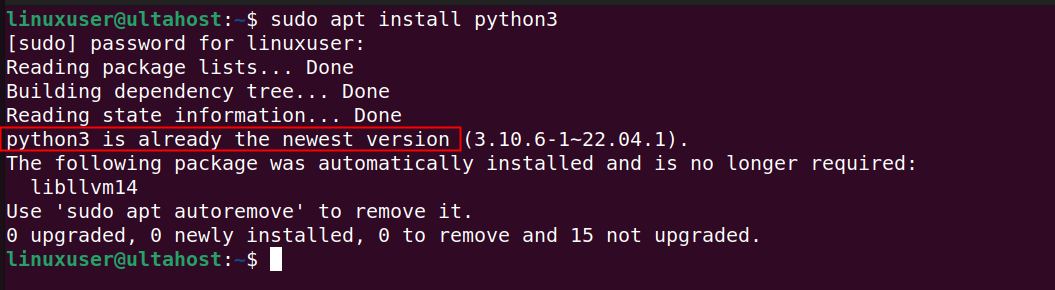 install python 3 using apt