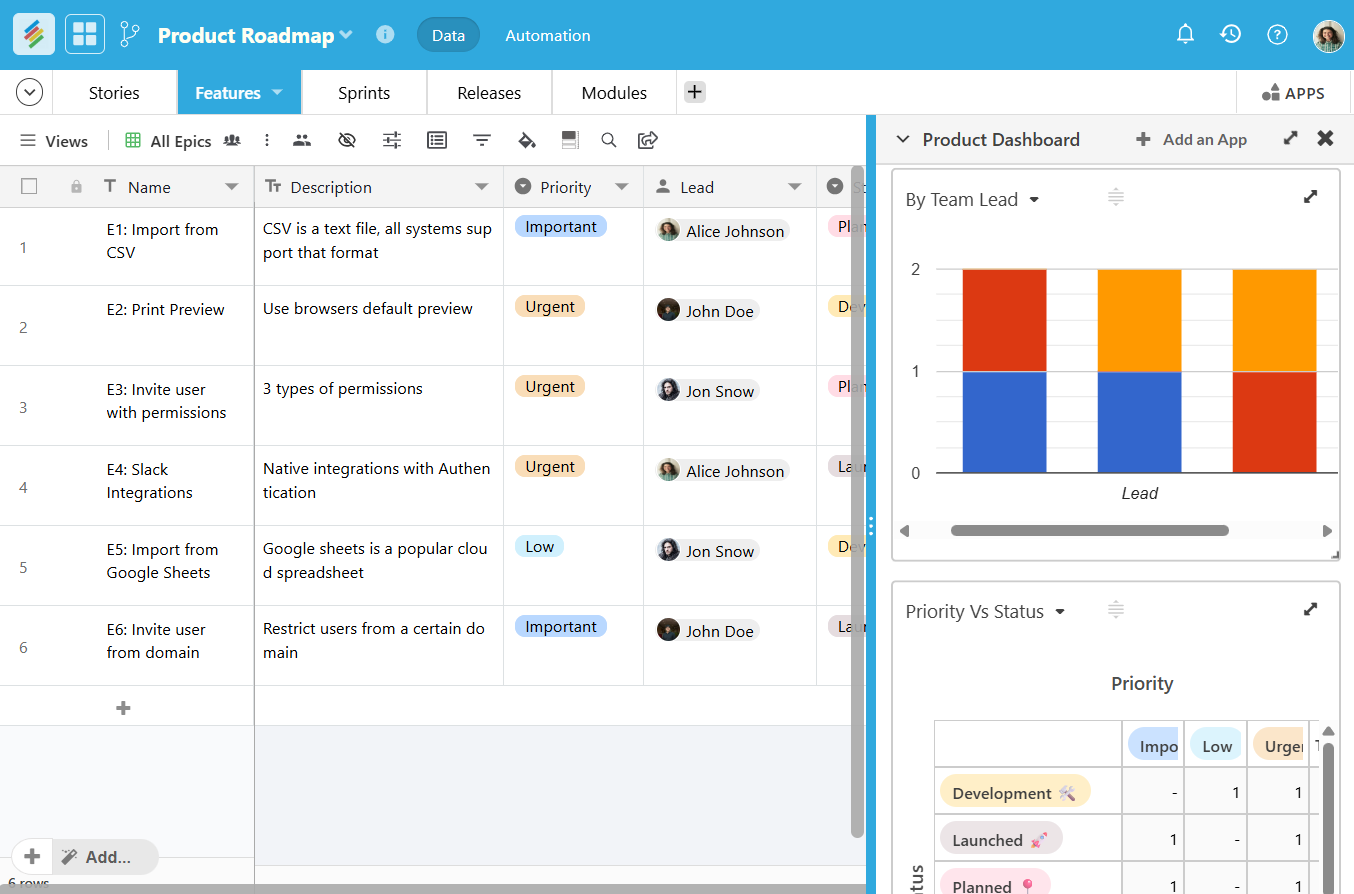 Product Roadmap Template