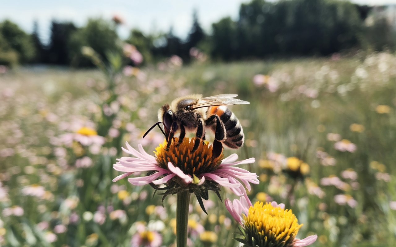 A Worker Bee has a Mass of 0.00011 .