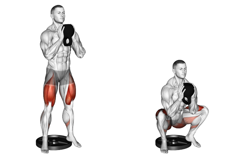 Heel Elevated Goblet Squat