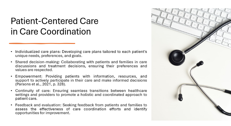 NURS-FPX 4050 Assessment Three: Care Coordination Presentation to Colleagues