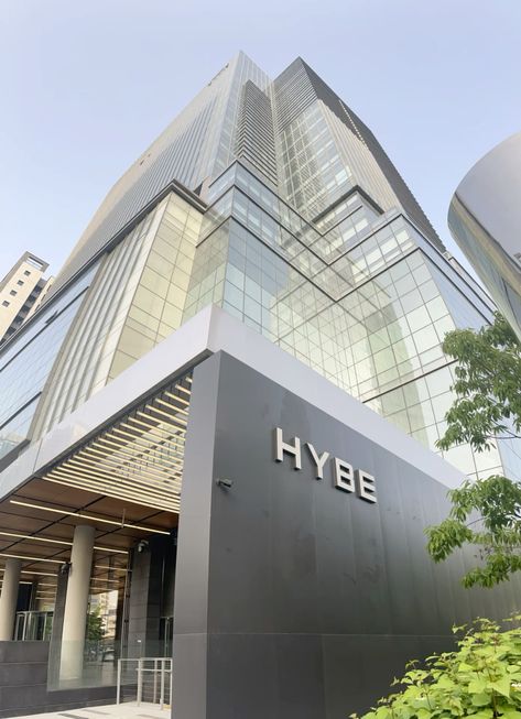 This contains an image of hybe building 