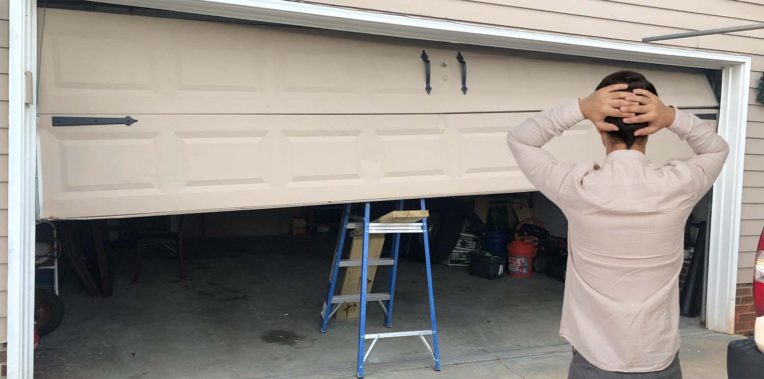 open garage door manually from outside