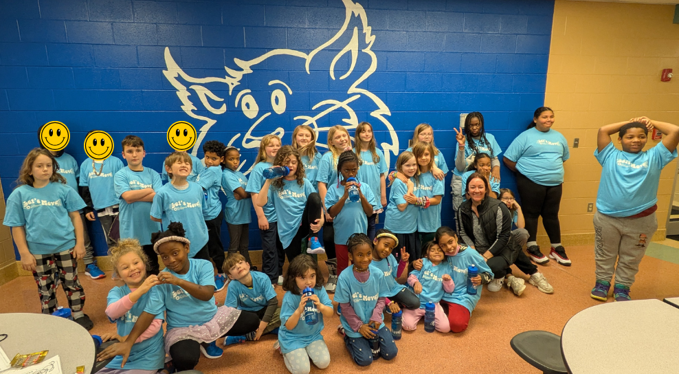 Banneker Afterschool students at Fairview Elementary who participated in Parks and Recreation's Let's Move! program in fall 2024.