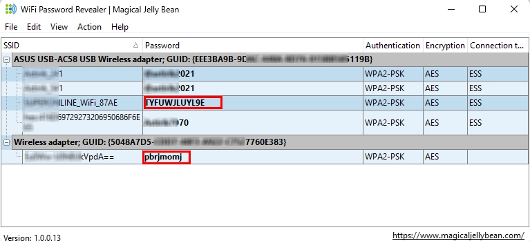 Find WiFi password in Windows