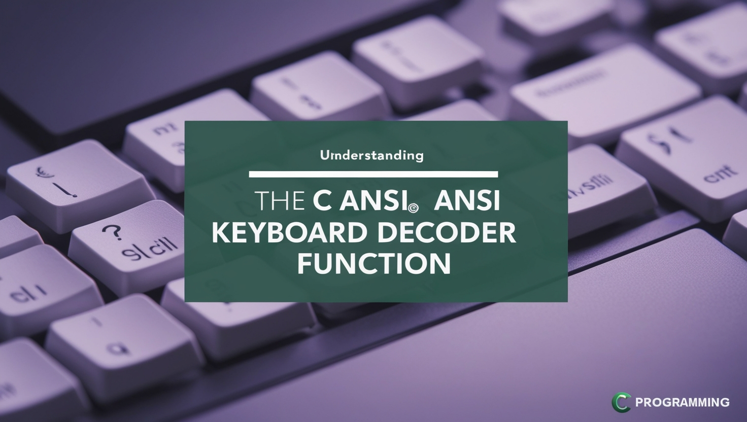 C ANSI keyboard Decoder Function