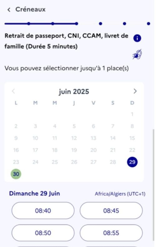 une capture d'écran d'un calendrier avec la date et l'heure