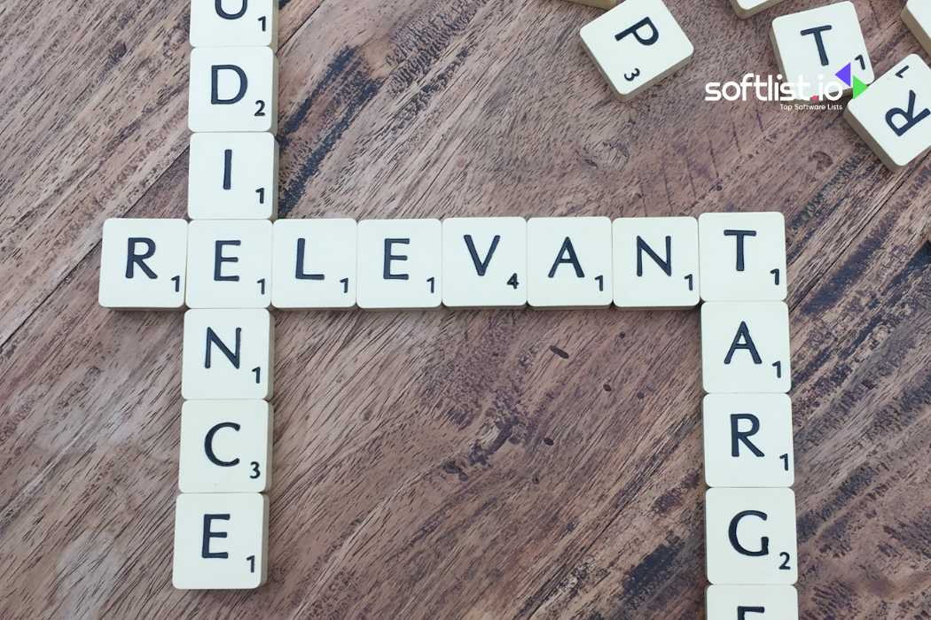 Scrabble tiles spelling "RELEVANT" and "AUDIENCE,