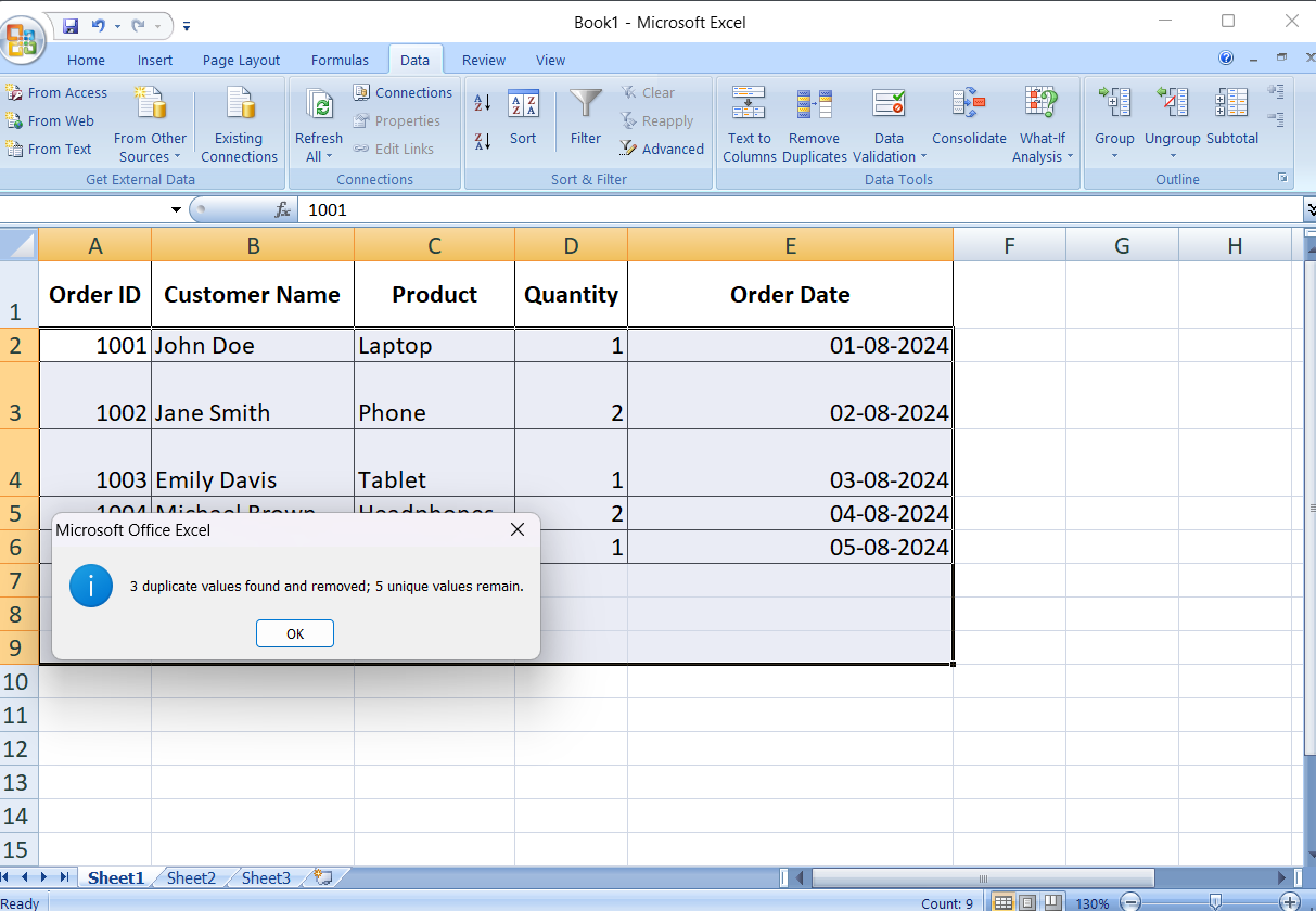 Duplikate in Excel entfernen