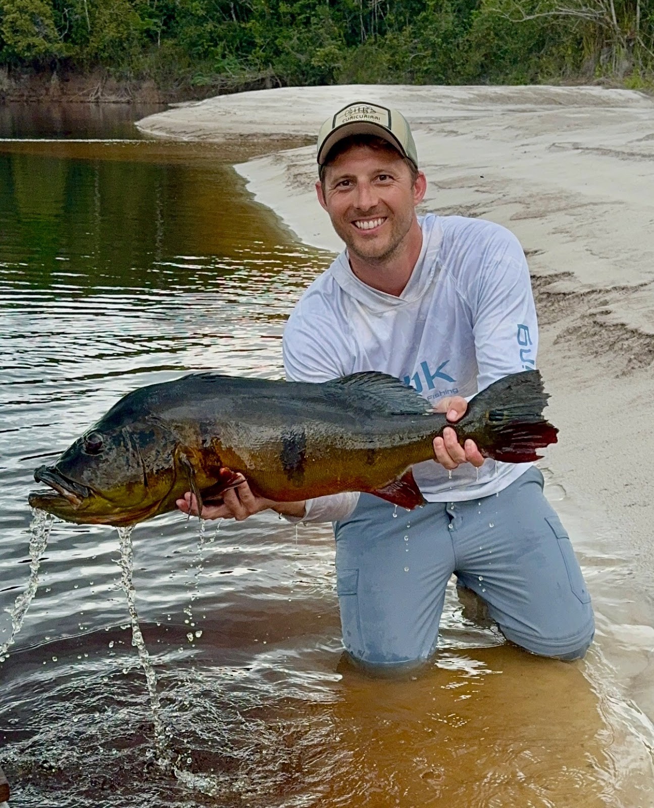 A Trophy Peacock Bass Caught with a Sidewinder’s Peacock Bass Rattle Jig