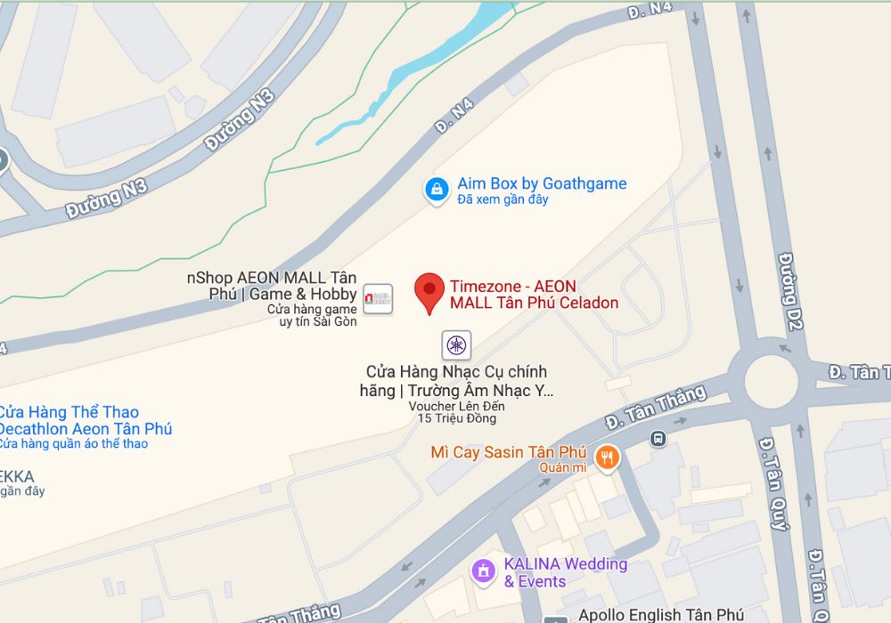 Vị trí của Timezone trên bản đồ (Ảnh: Google Maps)