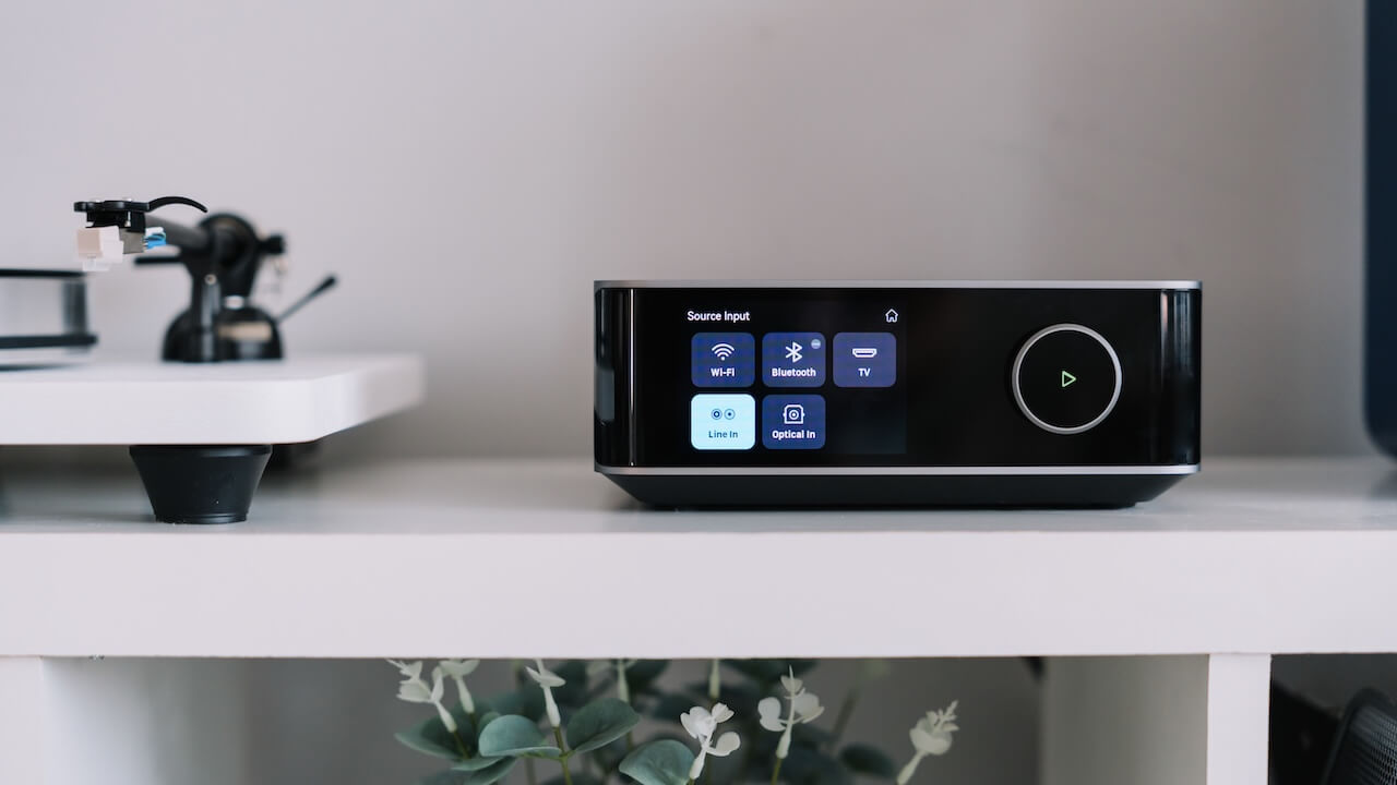 WiiM Amp Ultra streaming amplifier.