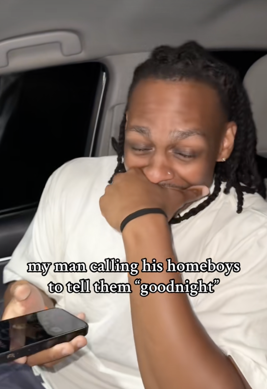 my man calling his homeboys to tell them good night @makaylajaniecee/TikTok