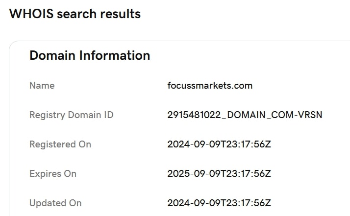 Focuss Markets: отзывы о компании и ее подробное досье