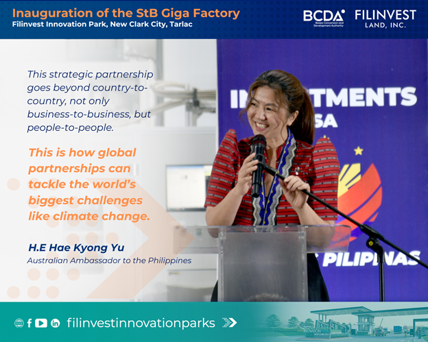 Filinvest Innovation Park - New Clark City welcomes StB GIGA Factory, Marks Bold New Chapter in Philippine Renewable Energy