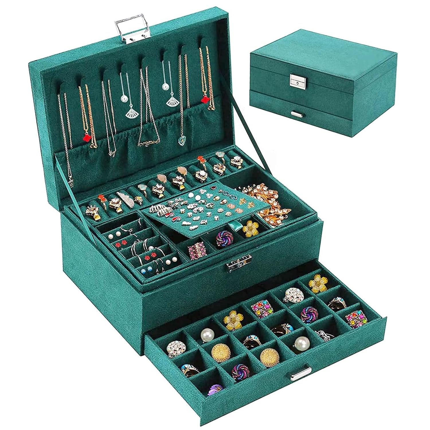 Withosent Women's Velvet Jewellery Box