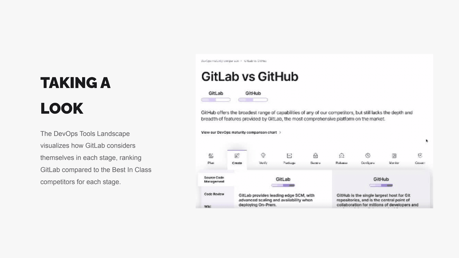 GitLab vs. GitHub comparison page