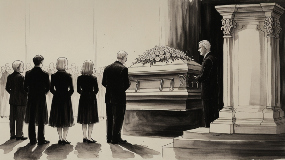 Being at a Funeral Drawing
