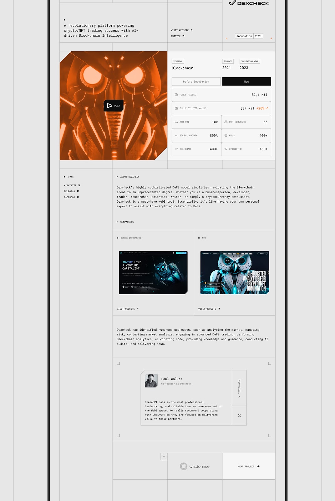 Image from the Explore ChainGPT Labs’ Web3 Brand Identity & Web Design article on Abduzeedo