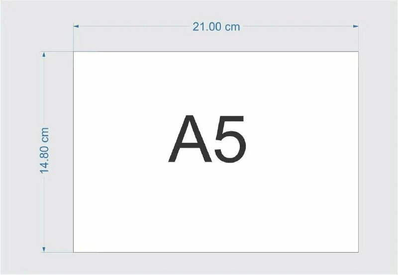 Kích cỡ giấy A5 tính theo mm, cm, inch