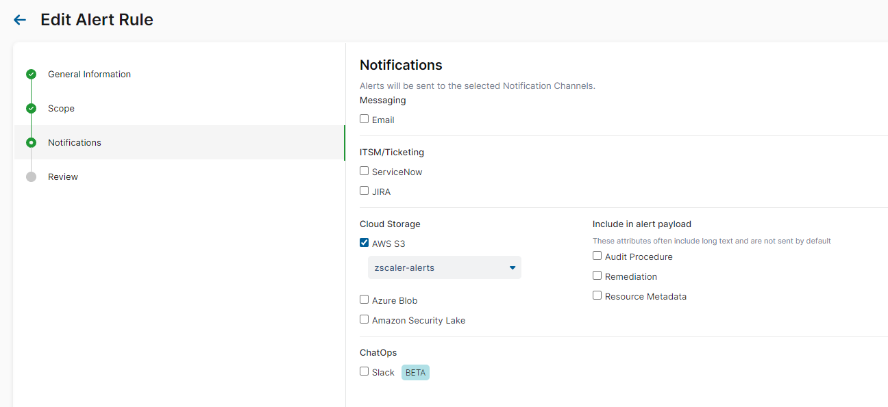 Figure 6: DSPM integration and automated notification