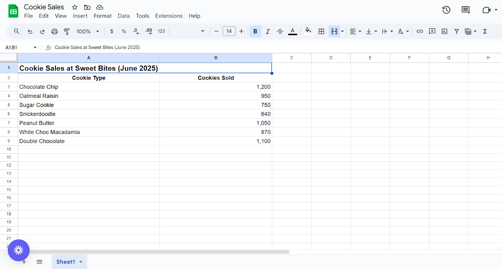 Copy/paste numerical data into your spreadsheet.