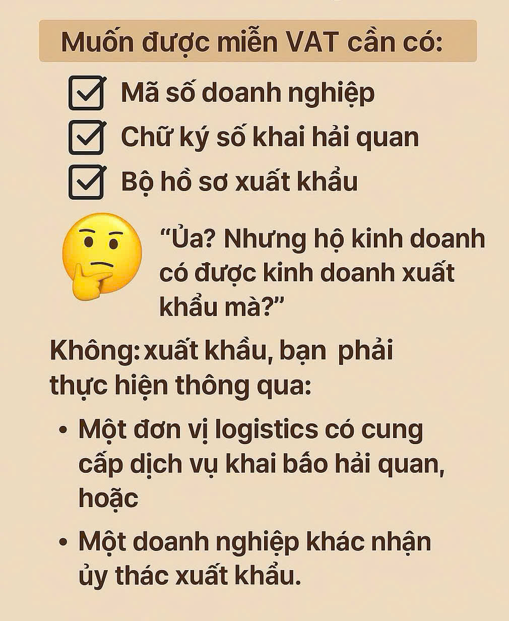Muốn được miễn VAT cần có