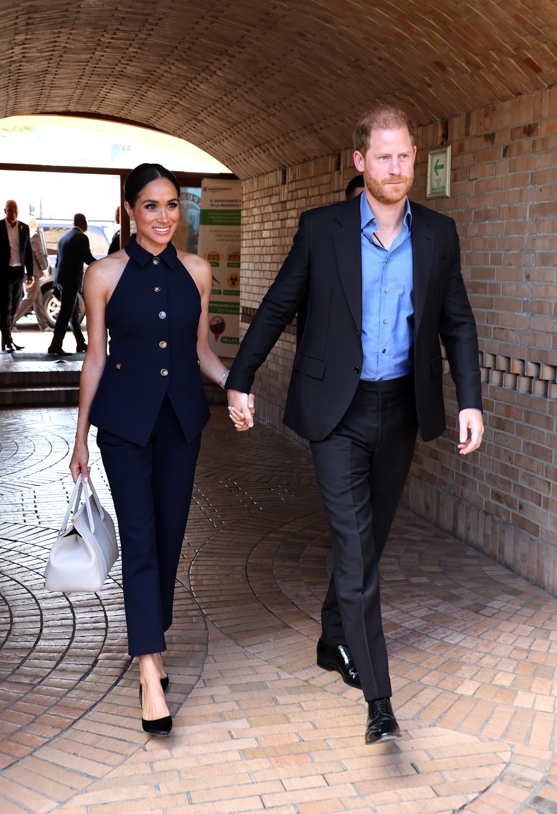 Meghan Markle and Prince Harry in Bogotá during their tour of Colombia on August 15, 2024. | Source: Getty Images