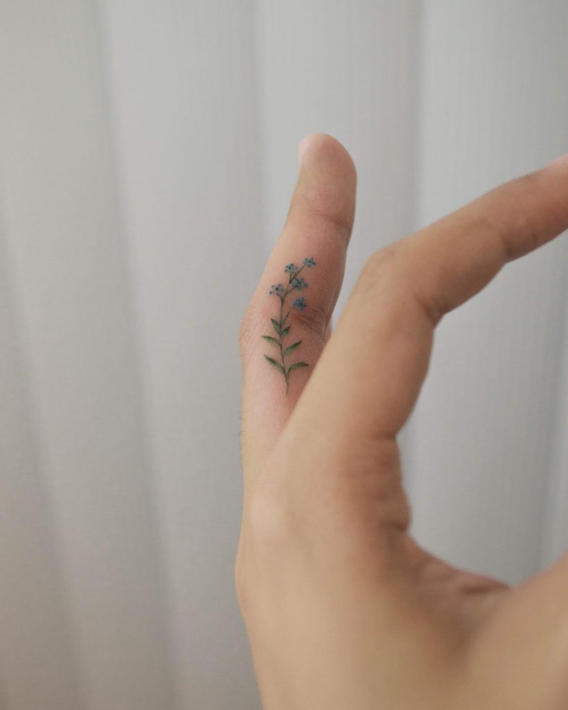 Scribble Finger Tattoo