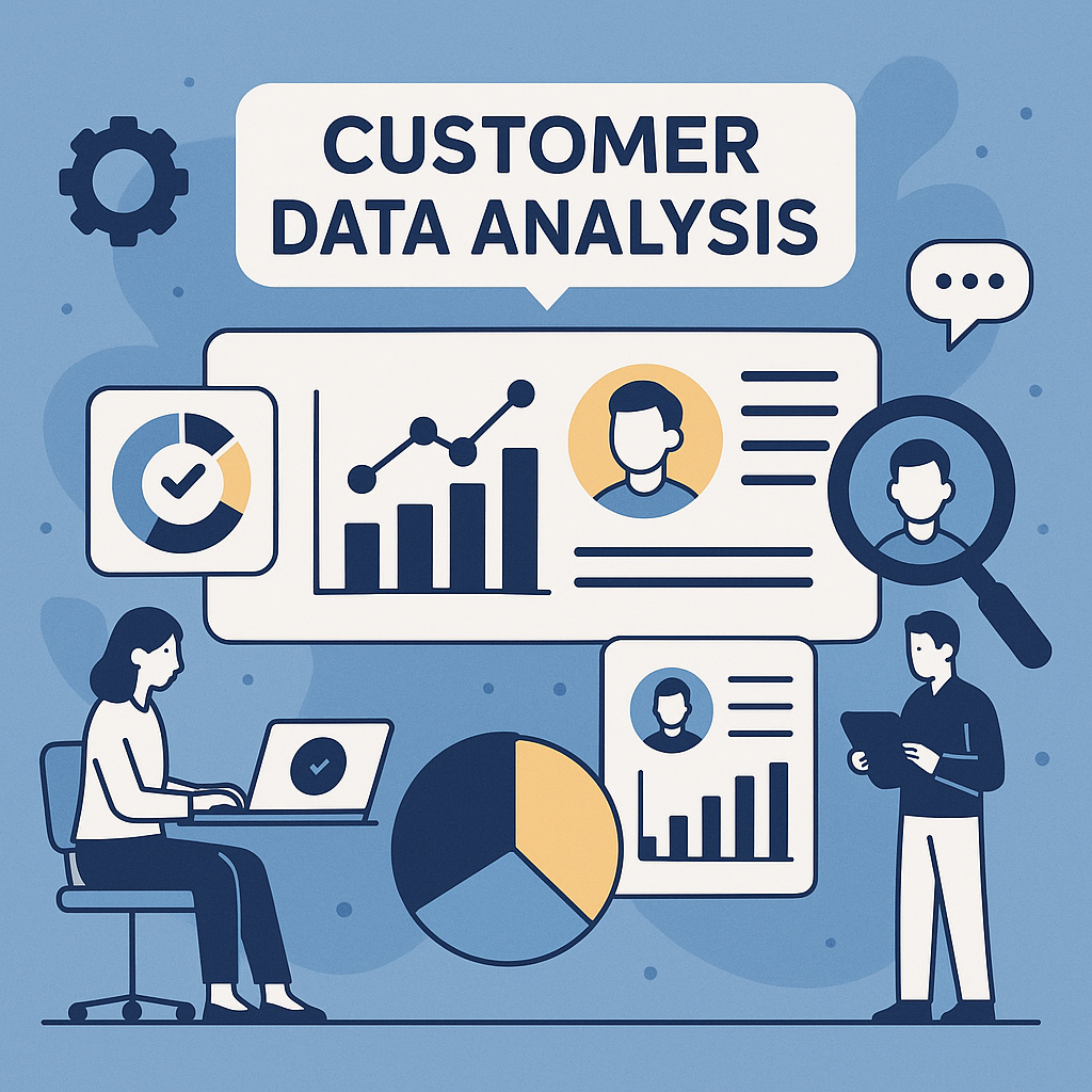 Customer data analysis concept