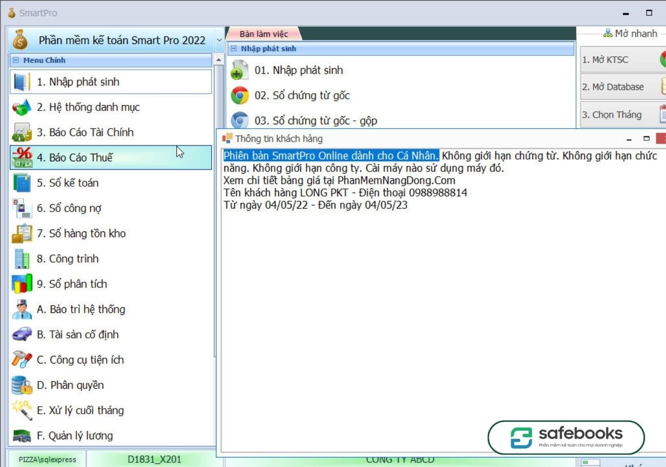 Phần mềm kế toán Smart Pro