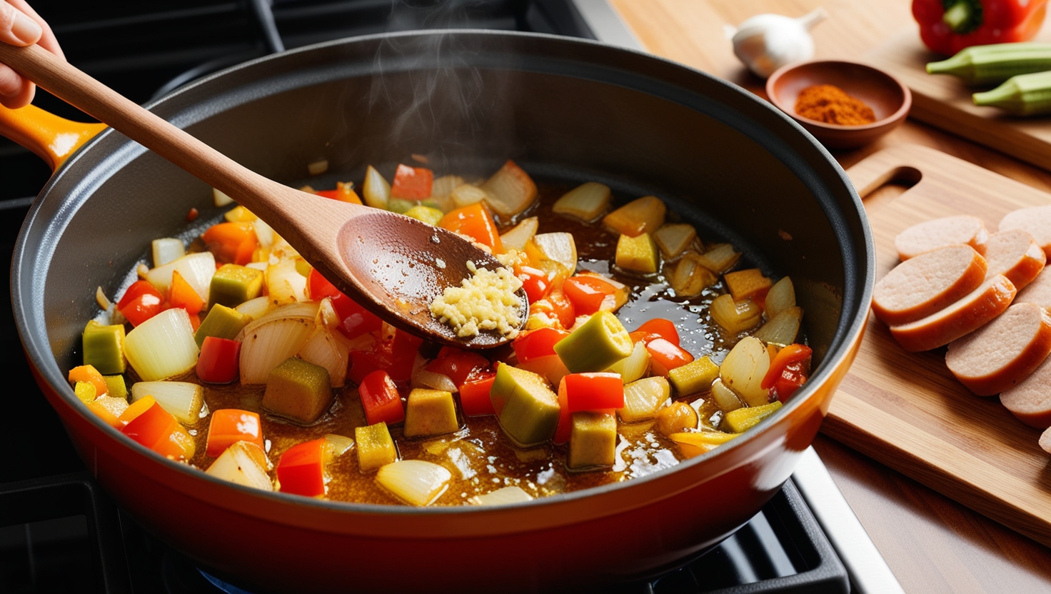 Chicken Sausage and Okra Stew