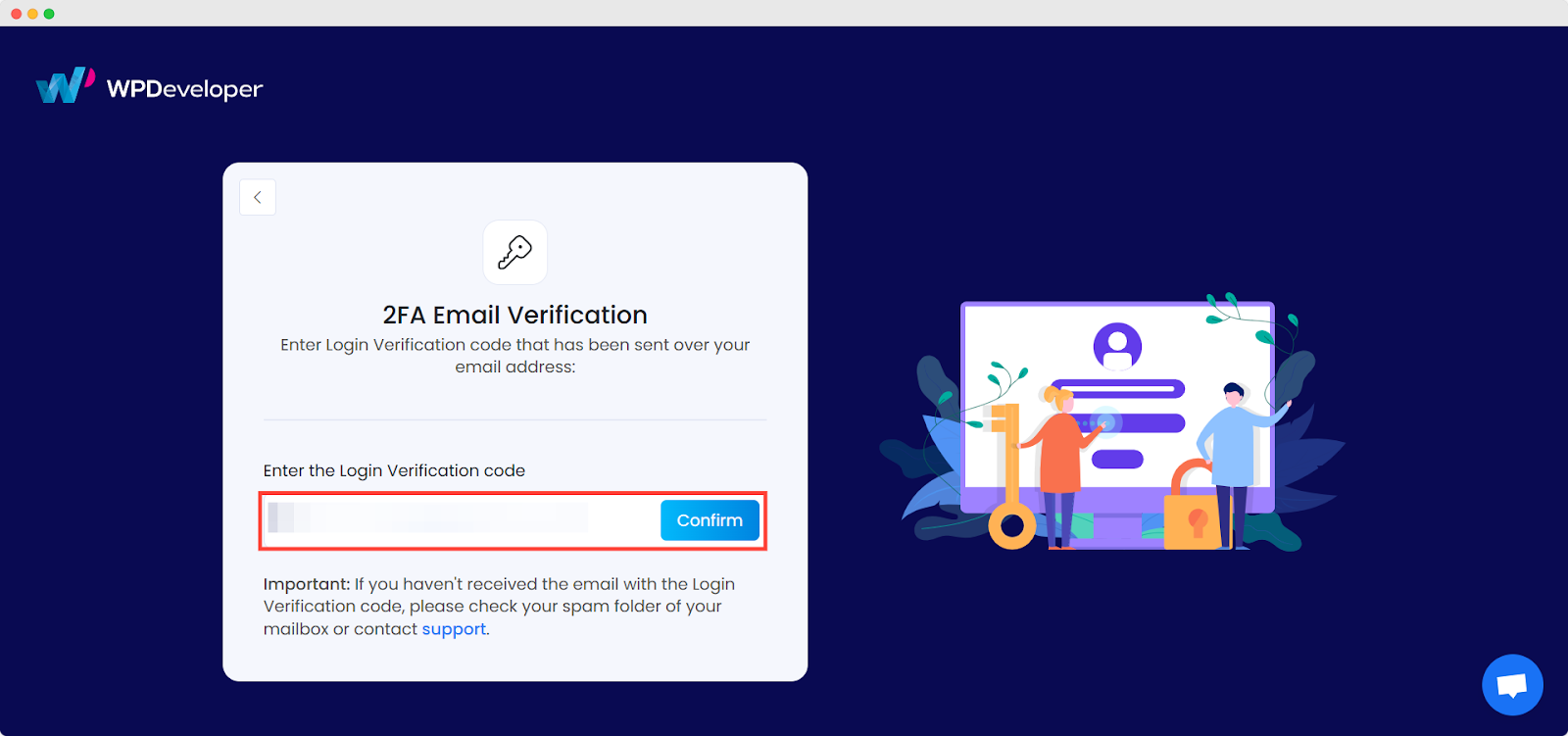 How to Log in & Authenticate Your WPDeveloper Account Using Email Address 7