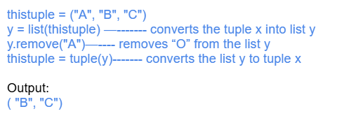 Removing elements in a tuple