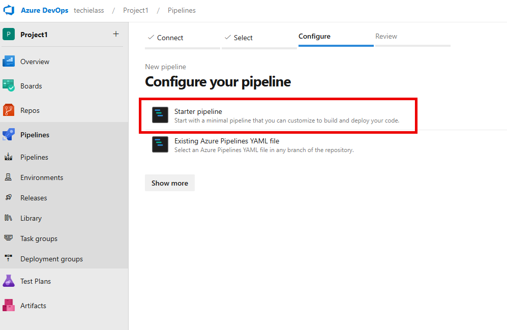 Azure DevOps pipeline setup