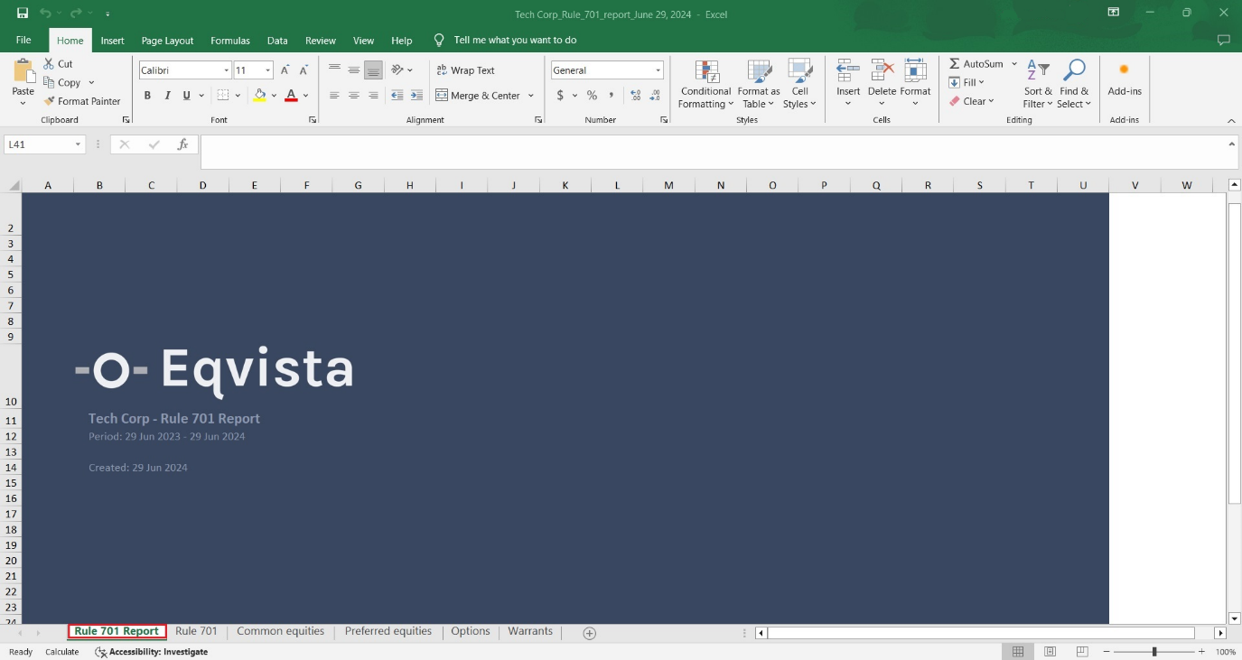 Excel sheet