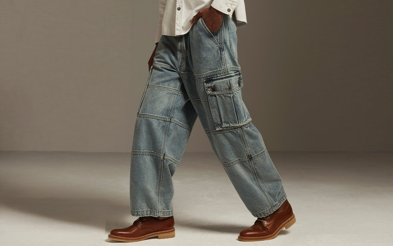 Egon labtoute Première Fois denim cargo Pants