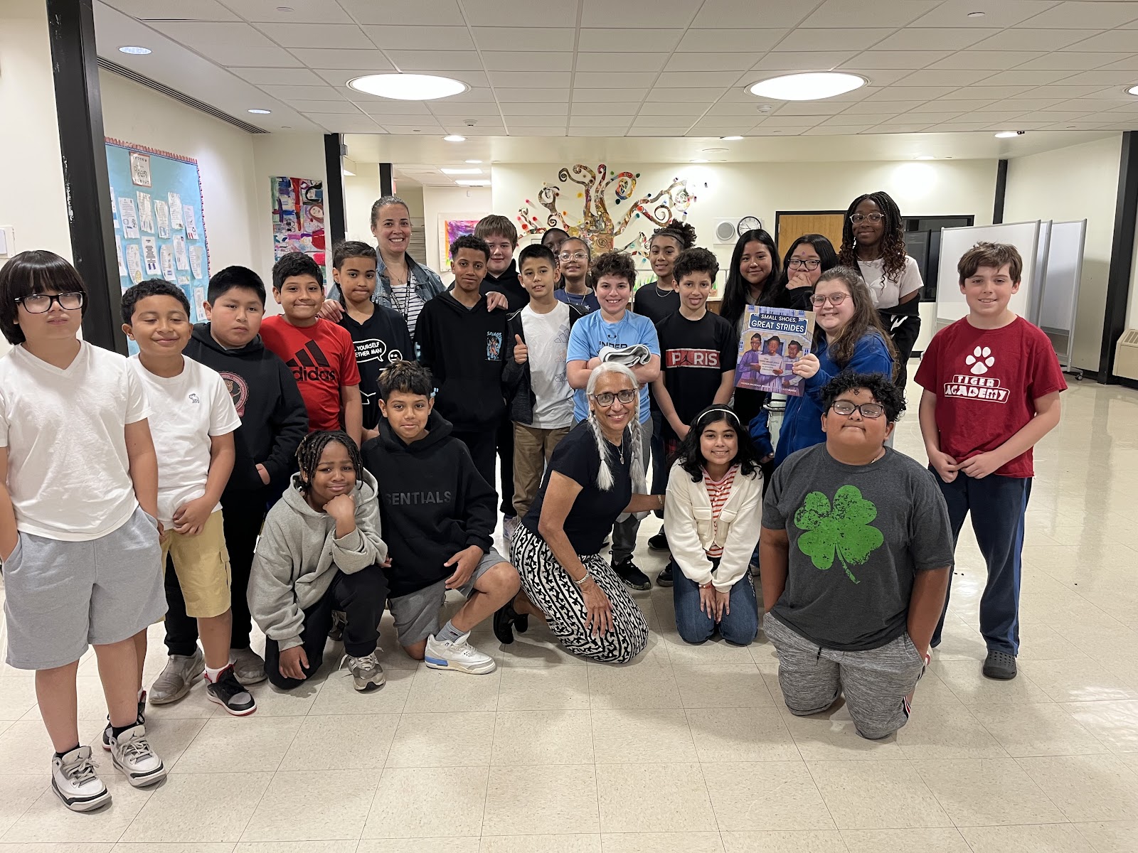 Vaunda Micheaux Nelson with Toquam students
