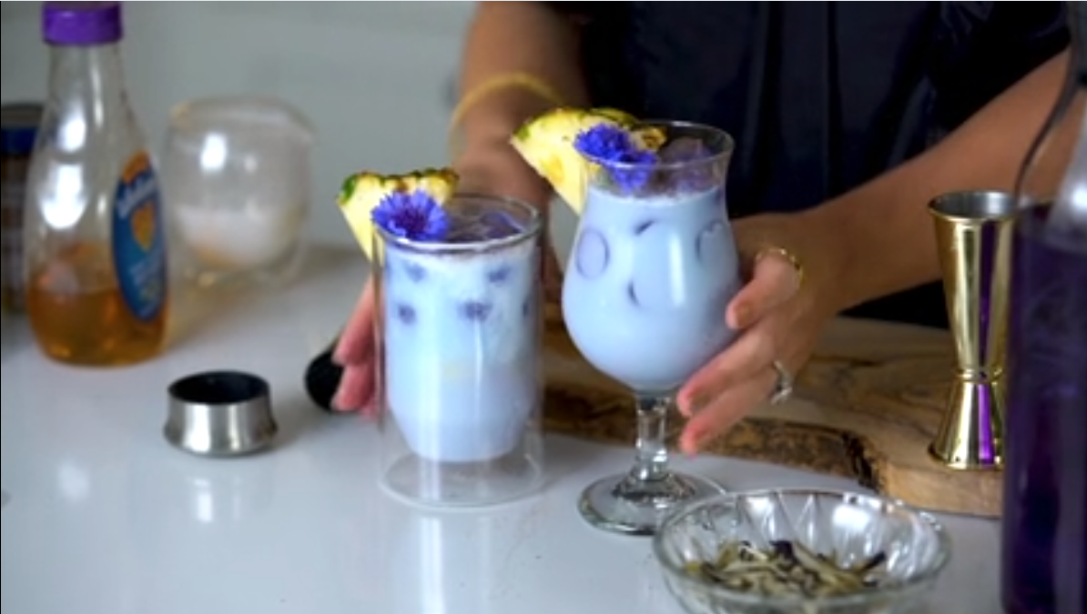 Screenshot of Magic Hour video about making non-alcoholic drinks with tea