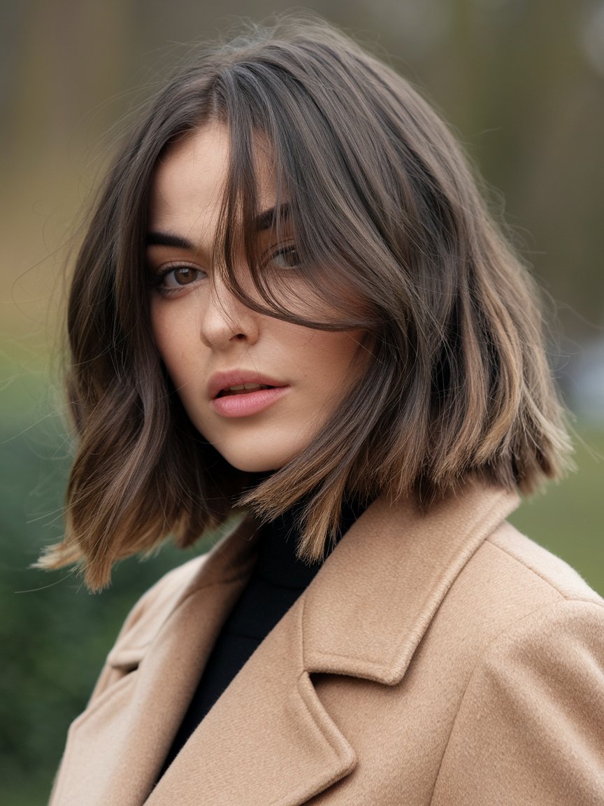 37. Chin-Length Bob with Face-Framing Layers