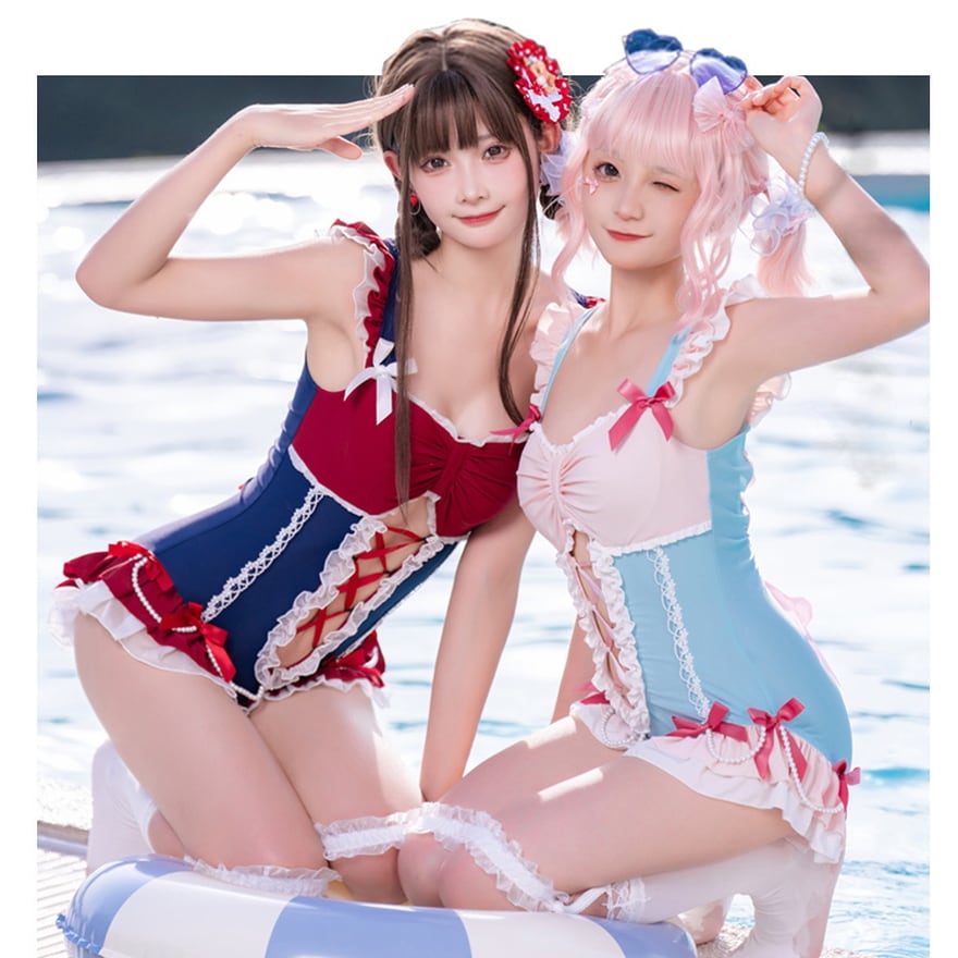 ワンピースタイプの可愛い水着