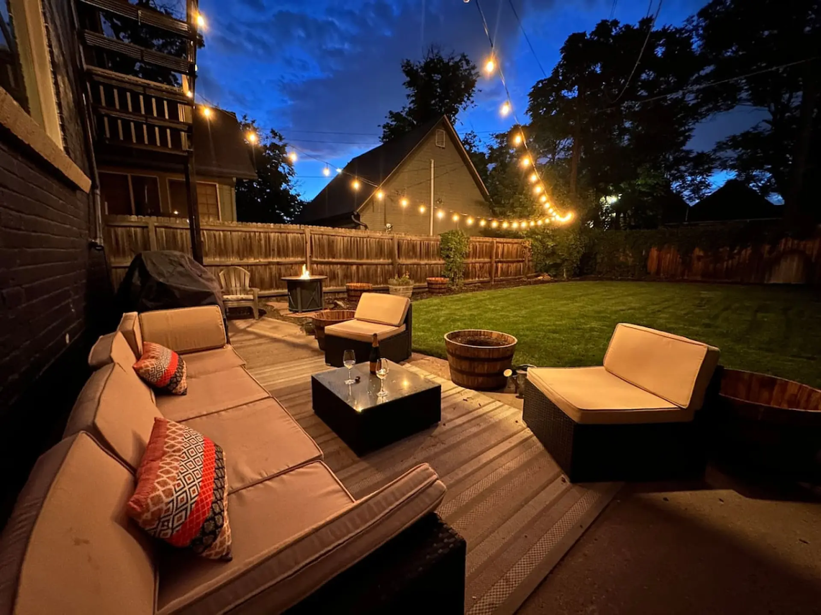 Patio of one of our property at Beourguesthousing