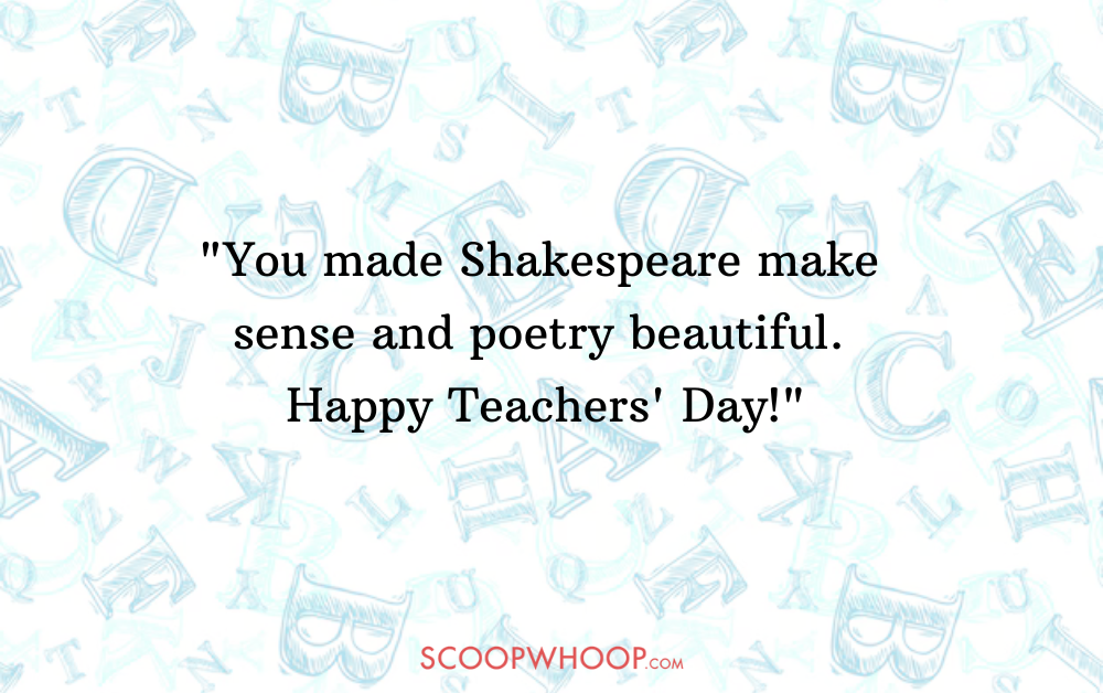 teachers day wishes to english teacher