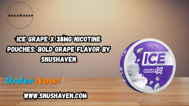 Ice Grape X 38mg Nicotine Pouches: Bold Grape Flavor by Snushaven