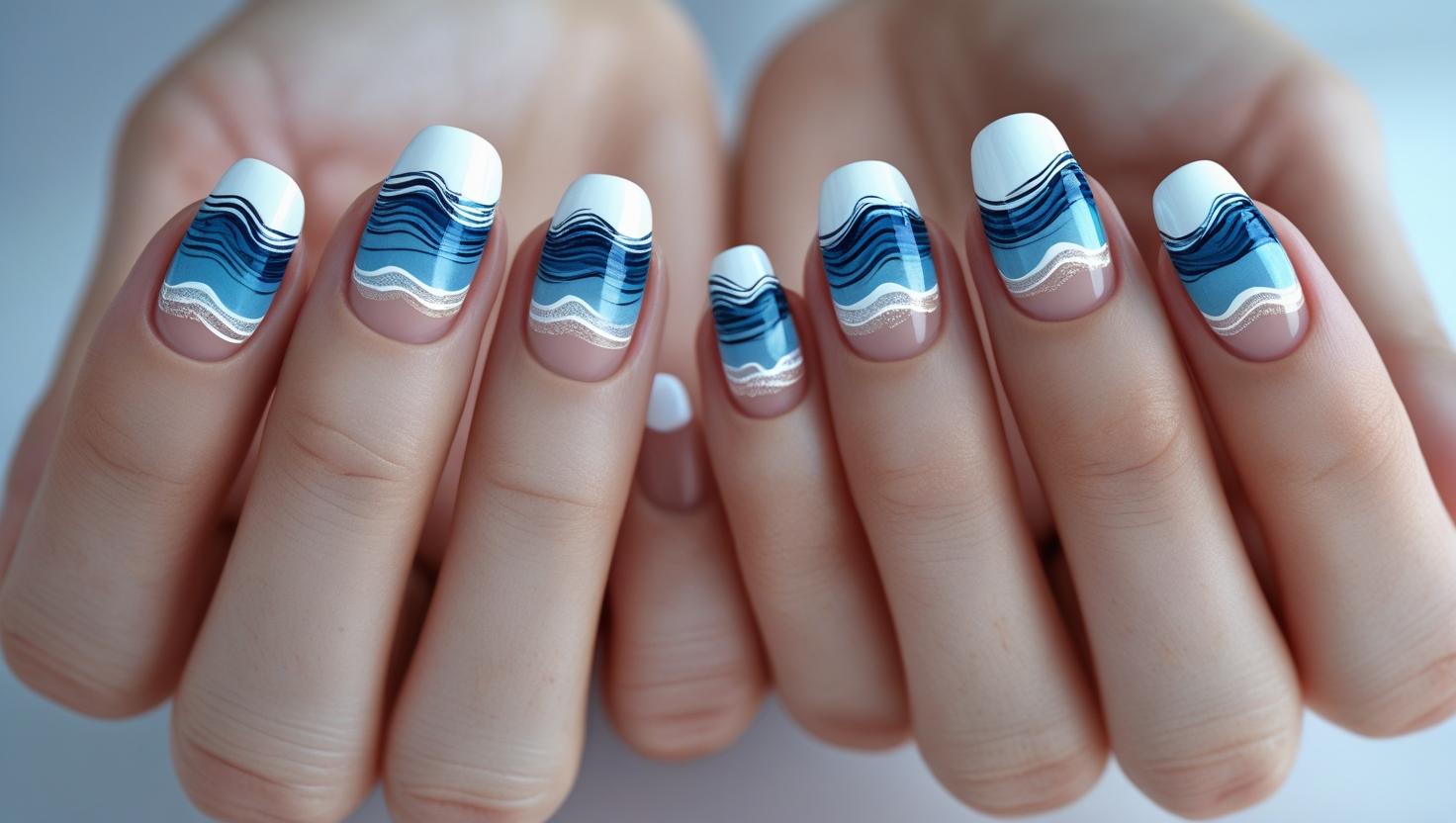 Ocean waves beach nail