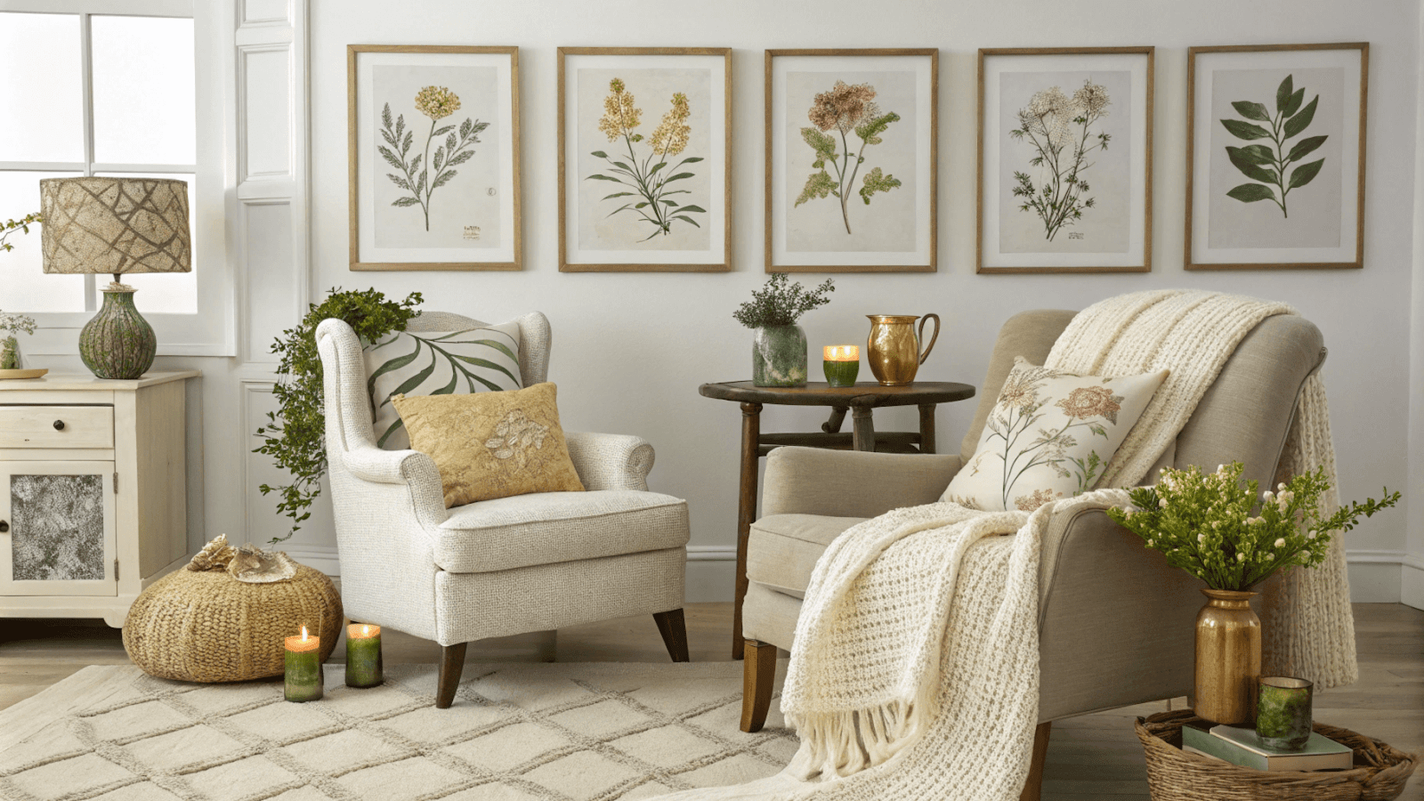  Four-season room transformation using the same key pieces